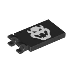 30350bpb111特殊タイル2×3側面にクリップ2個(クッパヘッド)ブラック