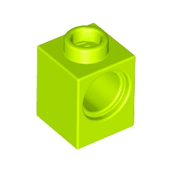 6541-119テクニックブロック1×1ペグ穴1個ライム