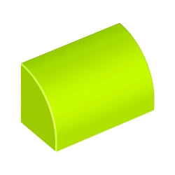 37352-119曲面ブロック1×2×1ライム