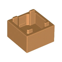 35700-137コンテナ・ボックス2×2×1(フタ無し)ミディアムダークフレッシュ