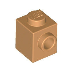 87087-137ブロック1×1-1方向スタッド有ミディアムダークフレッシュ