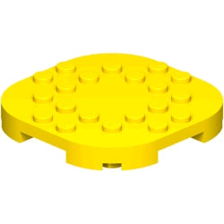 66789-024プレート6×6コーナー丸-足付きイエロー
