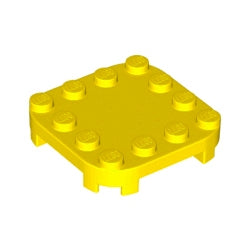 66792-024プレート4×4コーナー丸-足付きイエロー