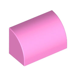 37352-222曲面ブロック1×2×1ブライトピンク