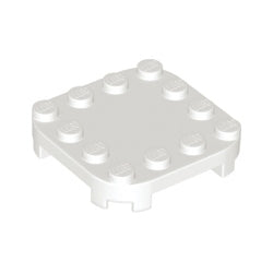 66792-001プレート4×4コーナー丸-足付きホワイト