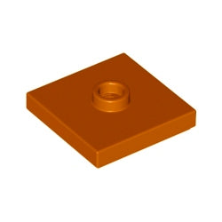 87580-038プレート2×2中央1スタッドダークオレンジ