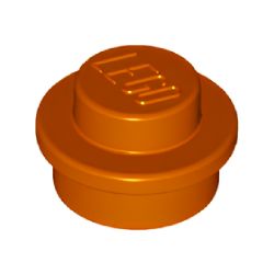 4073-038プレート1×1丸ダークオレンジ