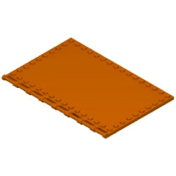 69934-038特殊タイル10×16端にポッチと取っ手付きダークオレンジ