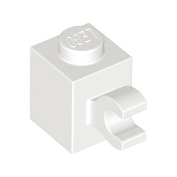 60476-001ブロック1×1水平クリップ付ホワイト