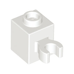 60475b-001ブロック1×1垂直O型クリップ付ホワイト