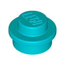 4073-107プレート1×1丸ダークターコイズ