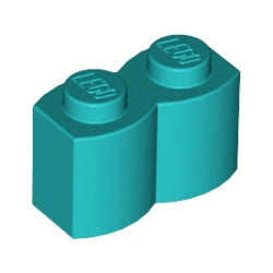 30136-107ブロック1×2丸太ダークターコイズ