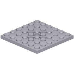 73110-194プレート6×6中央ペグ穴5ライトブルーイッシュグレイ