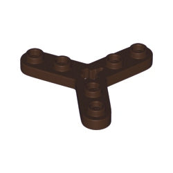 32125-308テクニックプロペラプレート車軸穴と6スタッドダークブラウン