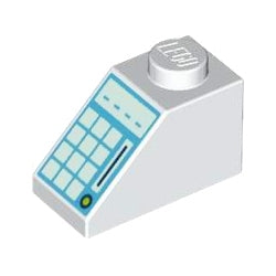 3040pb027プリントスロープ45度2×1(キーパット)ホワイト