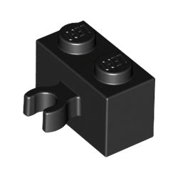30237-026ブロック1×2クリップ付ブラック