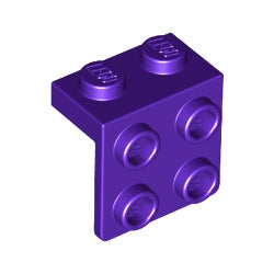 44728-268ブラケット1×2-2×2ダークパープル