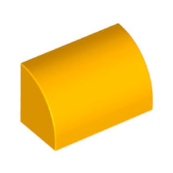 37352-191曲面ブロック1×2×1ブライトライトオレンジ