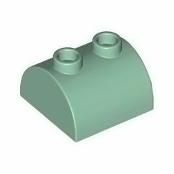 30165-151曲面ブロック2×2上部にスタッド有サンドグリーン
