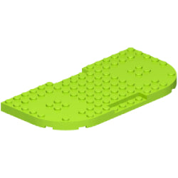 74166-119ブロック8×16×2/3コーナー丸-1×4プレート付ライム