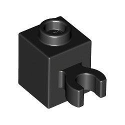 60475b-026ブロック1×1垂直O型クリップ付ブラック