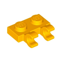 60470-191プレート1×2水平クリップ2個付ブライトライトオレンジ