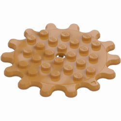 35446-137プレート6×6丸ギア14歯ミディアムダークフレッシュ