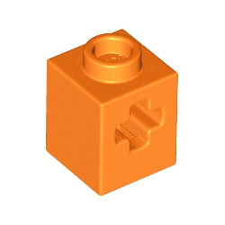 73230-106テクニックブロック1×1車軸穴1個オレンジ