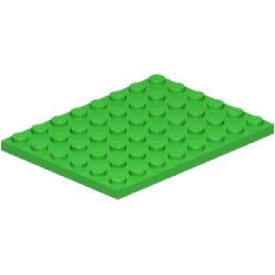 3036-037プレート6×8ブライトグリーン