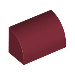37352-154曲面ブロック1×2×1ダークレッド