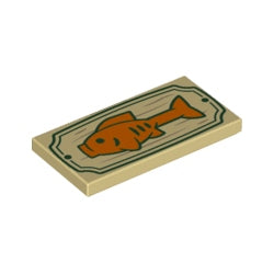 87079pb1146タイル2×4(オレンジフィッシュ)タン