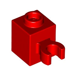 60475b-021ブロック1×1垂直O型クリップ付レッド
