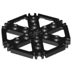 69984-026テクニック六角形水車プレート6×6車軸穴有ブラック