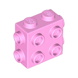 67329-222ブロック1×2×1-2/3-3方向スタッド有ブライトピンク
