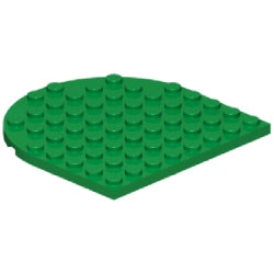 41948-028プレート8×8コーナー丸半円グリーン