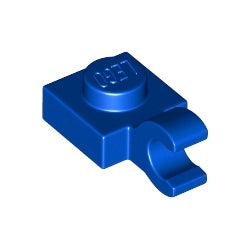 61252-023プレート1×1水平クリップ付ブルー