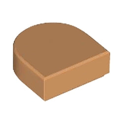 24246-137タイル1×1半円付きミディアムダークフレッシュ