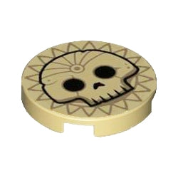 14769pb602タイル2×2丸(ドクロマーク)タン