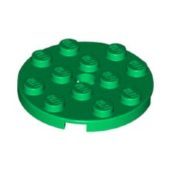 60474-028プレート4×4丸ペグ穴有グリーン