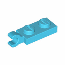 63868-322プレート1×2端に水平クリップ付ミディアムアジュール