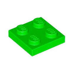 3022-037プレート2×2ブライトグリーン