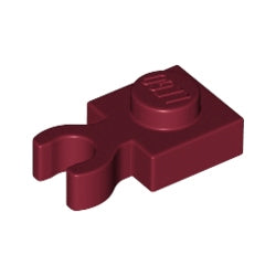 4085d-154プレート1×1垂直クリップ付ダークレッド