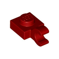 61252-154プレート1×1水平クリップ付ダークレッド