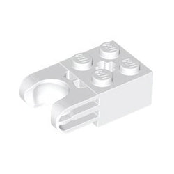 67696-001テクニックブロック2×2ボール受口付-溝有ホワイト