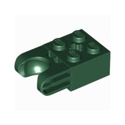67696-141テクニックブロック2×2ボール受口付-溝有ダークグリーン