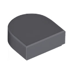 24246-199タイル1×1半円付きダークブルーイッシュグレイ