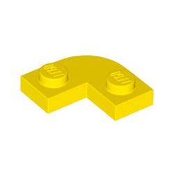 79491-024プレート2×2コーナー丸カットアウトイエロー