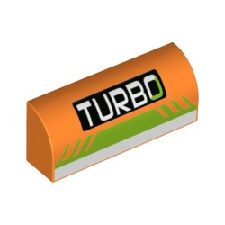 6191pb032曲面ブロック1×4×1&1/3(TURBO)オレンジ