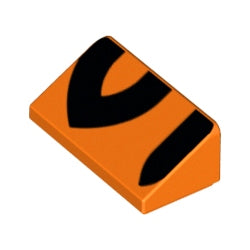 85984pb340スロープ31度1×2×2/3(トラの縞模様)オレンジ