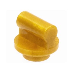 79194-297プレート1×1丸-取っ手付きパールゴールド